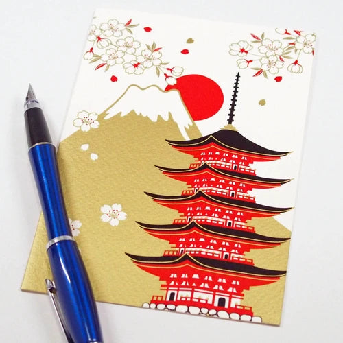 Mt Fuji with Pagoda Christmas Card